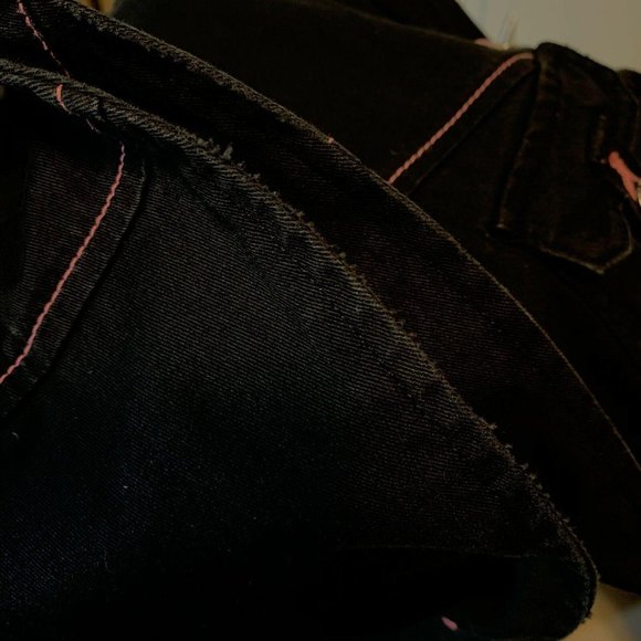 Vintage Rocawear Jacket Black Juniors L Pink Embro - Picture 11 of 12